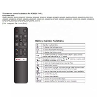 RCU nouvelle qualité d'origine RC802V FUR6 télécommande vocale pour TCL TV 40S6800 49S6500 55EP680 remplacer RC802V FMR1
