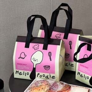 Sac isotherme en aluminium non tissé réutilisable sur mesure en gros, imperméable, pour l'emballage de boissons à emporter, pour café froid/chaud - Product Image 2