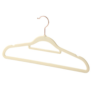 Cintre floqué personnalisé en gros, en ABS, velours fin, sans couture, épaissi, pour suspendre vêtements et pantalons dans la garde-robe, cintre floqué pour chemises - Product Image 5