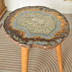 Vintage Small Solid Wooden Three Legs Side End <b>Table</b> Unique Coffee <b>Table</b> for Home Living Room - Product Image 2
