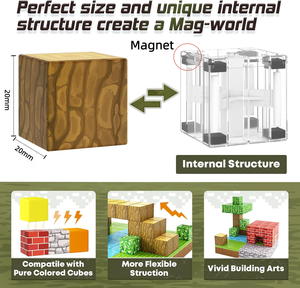 Fabricant chinois en gros de blocs magnétiques OEM ODM avec logo personnalisé, ensemble éducatif STEM, aimant en néodyme pour le temps de partage familial - Product Image 6