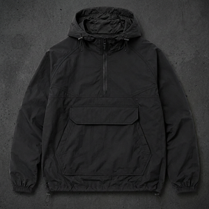 Custom <b>Packable</b> Windbreaker Bomber <b>Jacket</b> Men's Lightweight Polyester/Cotton Pullover Hooded Pouch Pocket Casual Embroidered - Product Image 5