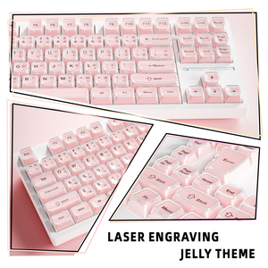 คีย์แคปแบบเจลลี่ 132 ปุ่ม, แกะสลักด้านข้างและด้วยเลเซอร์, <span class=keywords><strong>ภาษา</strong></span>อังกฤษและภาษาไทยสำหรับคีย์บอร์ดเกมมิ่งแบบกลไก - Product Image 3