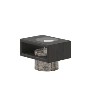 Mesa de centro convertible de mármol moderna con compartimentos, patas de Roble Rojo Negro, muebles de sala de estar para uso doméstico - Product Image 1