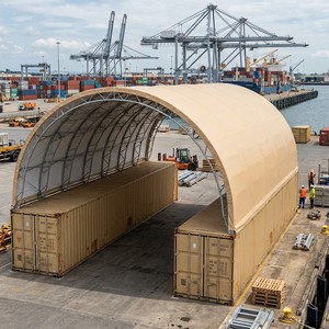 Container Pieghevole per Spedizioni da 10-40hq, Prezzo all'Ingrosso, Struttura in Tessuto Completo, Pannelli <span class=keywords><strong>Sandwich</strong></span> in Schiuma PU, Acciaio Zincato - Product Image 2