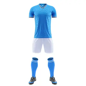 Maillots de football d'entraînement personnalisés de haute qualité en polyester ensemble d'uniformes de football vierges pour hommes