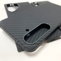 Nouveauté Étui de luxe en fibre de carbone à motif aramide pour Samsung S23 S24 S25 Z Ultra Étui de téléphone portable avec logo personnalisé