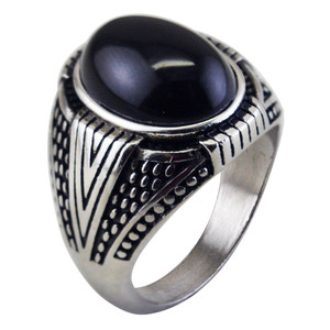 Bague de fiançailles géométrique unisexe en argent plaqué argent vintage rétro avec rubis turc, vente en gros en vrac - Product Image 6