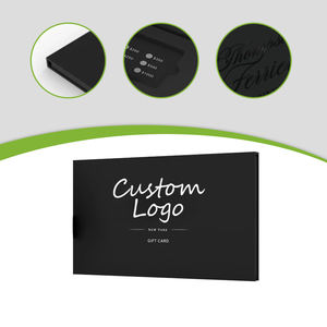 Gift <span class=keywords><strong>Card</strong></span> Doos Verpakking Zwart Magneet Sluiting Vip Kaart Geschenkdoos Goud Folie Logo Creditcard Houder Dozen Creditcard Geschenkdoos - Product Image 3