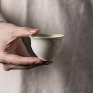 Chinese Celadon Glaze Thin Wall <b>Teacup</b> Porcelain Kung Fu Tea Cup Single Cup Afternoon Tea Use Round Shape Dehua Origin - Product Image 1