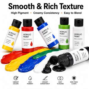 Juego de Pintura Acrílica de Calidad para Artistas y Niños, 60 ml, para Arte - Product Image 2