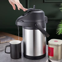 Carafe à café isotherme en acier inoxydable avec pompe, distributeur de boissons thermique, carafe sous vide pour boissons chaudes et froides