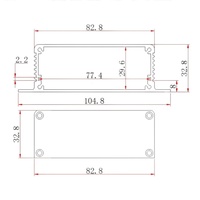 Boîtier de commande en aluminium anodisé 105*33*100mm, fin et compact, avec indice de protection IP54, pour éclairage LED, boîte lumineuse, alimentation et électronique