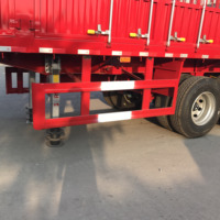 Semi-remorque JINFENG 2, 3 ou 4 essieux, 30-60 tonnes, à ridelles métalliques, pour le transport de bétail et de charges lourdes, avec caisse fermée, pneus 12R22.5
