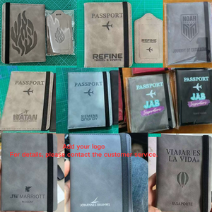 Funda de Pasaporte de Cuero PU para Viajes 2026, Tarjetero, Porta Pasaporte con Logotipo Personalizado por Sublimación, Porta Pasaportes con Protección RFID - Product Image 3