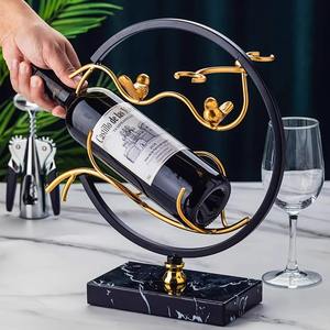 Estante para vinos de estilo chino moderno con soporte para copas invertidas, diseño redondo, decoración duradera para el hogar, para uso en fiestas - Product Image 3