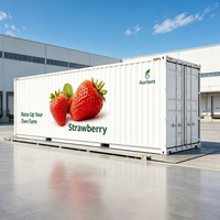 Serre mobile hydroponique clé en main pour fraises, système de culture verticale à climat contrôlé, prix usine