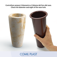 Meilleures ventes COMIL PLAST V924 – Insert de vase funéraire multicolore de style européen pour monument, crypte ou commémoration, personnalisable