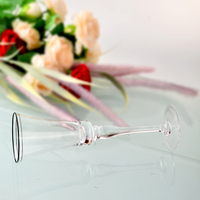 Lot de verres à vin à pied avec bordure argentée, style vintage, flûtes à champagne et gobelets à eau pour mariages et fêtes – Vente en gros à prix réduit