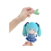 Boneka Plush Hatsune Miku Lucu Grosir, OEM ODM, Gantungan Kunci Kartun, Liontin Tas, Boneka Mesin Cakar, Gantungan Kunci Plush Pendek Super Lembut