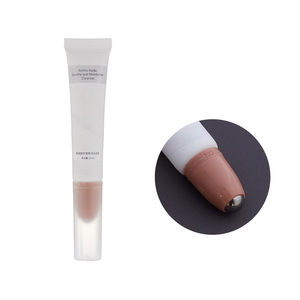 Tubo Cosmético Roll-on al por Mayor con Aplicador de Bola Metálica y Tapa Octogonal Translúcida, Tubo Exprimible Blanco Personalizado con Impresión - Product Image 1