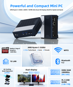 Mini PC N100 N2940 <span class=keywords><strong>AMD</strong></span> R5 R7 3450U 3500U <span class=keywords><strong>3700U</strong></span> Quad Core Mini Ordinateur Linux Win Mini PC Micro Ordinateur pour le Travail, la Maison et les Affaires - Product Image 3
