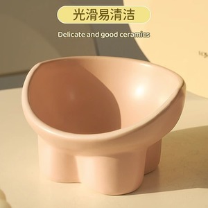 Bol en céramique pour chat, arrondi, antidérapant, pour l'alimentation des animaux de compagnie - Product Image 3
