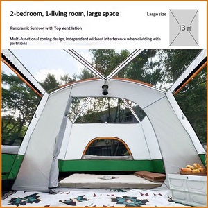 Tente de camping pour 5 à 12 personnes, tente d'extérieur quatre saisons, protection solaire, imperméable, tente de camping - Product Image 3