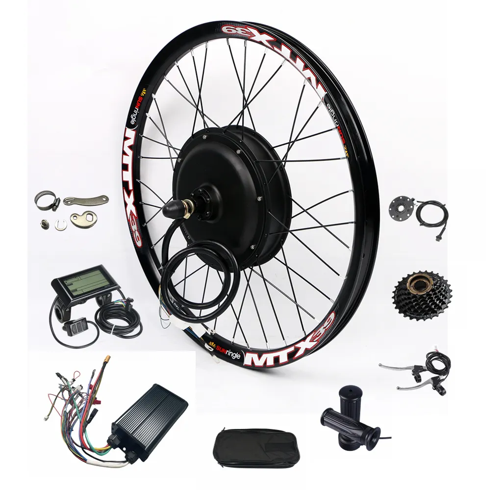 Mozzo elettrico posteriore ruota motore 48V/52V/60V/72V 1500w kit bici elettrica 2000w 3000w kit bici elettrica con batteria