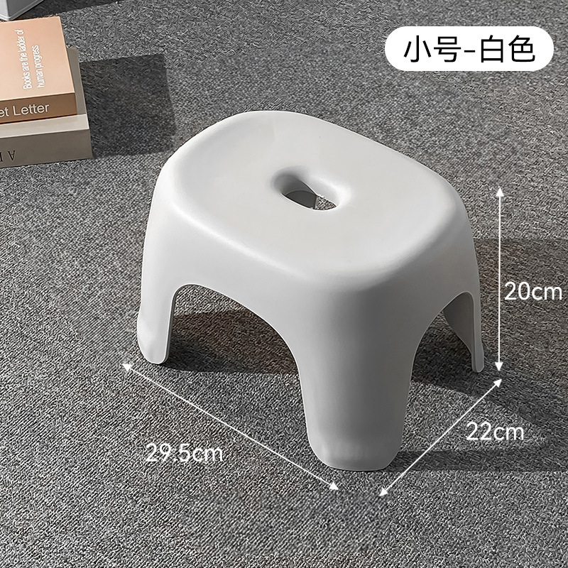 Creamy low stool, light milky white, small size, 1 piece