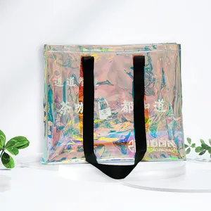 Özel moda renkli PVC taşıma çantası plaj çantası plastik PVC alışveriş çantası