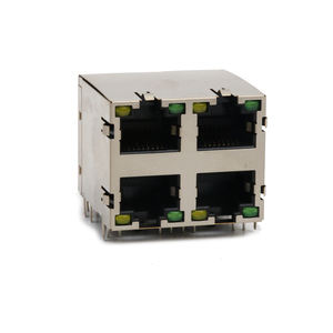 Prise réseau RJ45 8P8C-2 *4/2*8- avec LED et ressort, tout inclus - Product Image 1