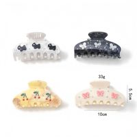 Pince à cheveux en acétate Tengxing robuste et confortable avec décorations papillon cerise et strass pour usage quotidien