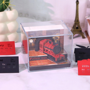 Nouveau produit 2026 idée cadeau Poudlard Express 3D lumière LED papier artisanat Train magique déchirer modèle pour les fans de Hary <span class=keywords><strong>Potter</strong></span> - Product Image 3