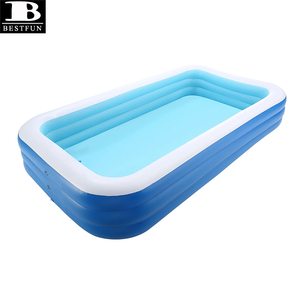 Piscina Inflable Familiar de 118x67x20 Pulgadas, Piscina Grande para Niños y Adultos, para Fiestas Acuáticas de Verano en Interiores y Exteriores - Product Image 1