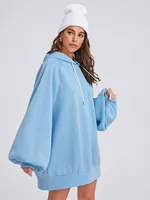 Vente en gros de robes à capuche pour femmes automne personnalisé grande taille sweat à capuche surdimensionné femme tendance