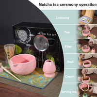 Kit de Cérémonie de Thé Matcha Japonais de 9 Pièces – Bol et Fouet – Kit de Démarrage pour la Préparation du Matcha