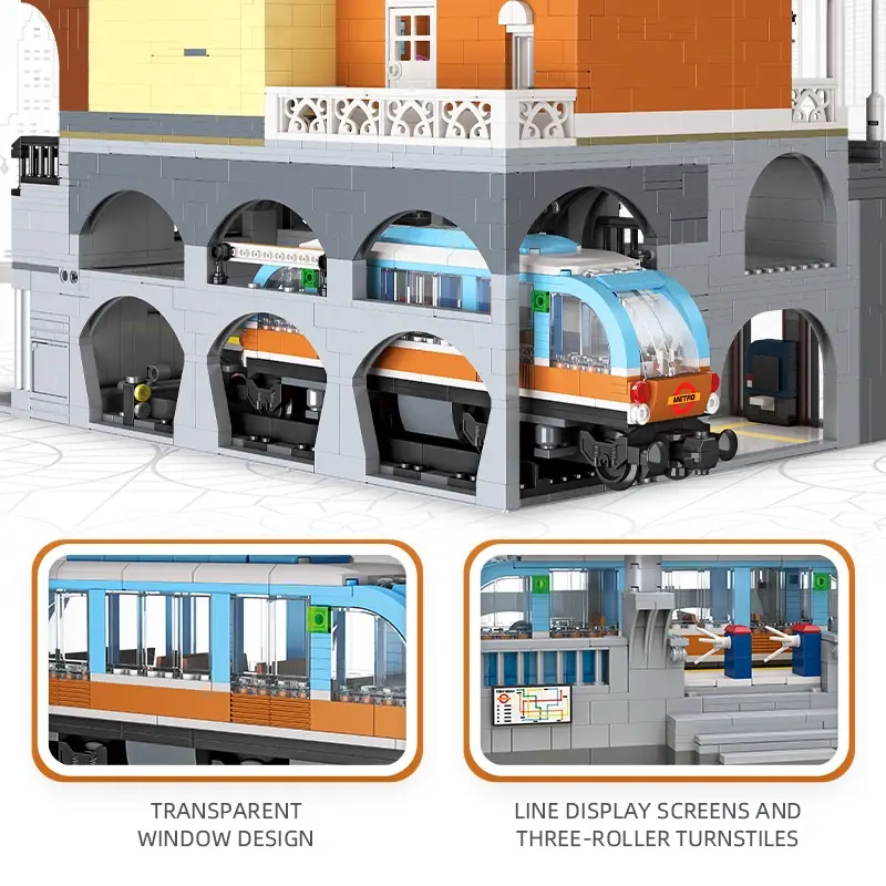 Star City Rates Jie Star 89129 City Light Rail Station Building Block Set - 3692pcs ...
