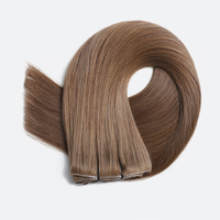 Fournisseur de trame de peau d'extensions humaines naturelles vierges invisibles à clip injectées de PU sans couture de cheveux européens à double tirage de luxe