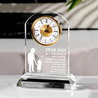 Cristal personnalisé bureau dôme arc horloge verre académie trophée remise des diplômes récompenses certificat Plaque appréciation cadeaux