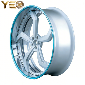 Cerchi in Lega Iconici <span class=keywords><strong>Blu</strong></span> Lip Forged a 2 Pezzi con 5 Razze a Y per BMW, Cerchi Personalizzati da 20-24 Pollici per Audi Porsche Cayenne - Product Image 3