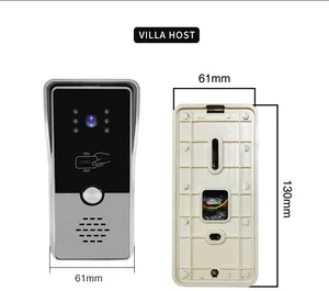 Hệ thống intercom cho một căn hộ Video intercom 1 V 1 Kit cho gia đình duy nhất biệt thự video cửa điện thoại