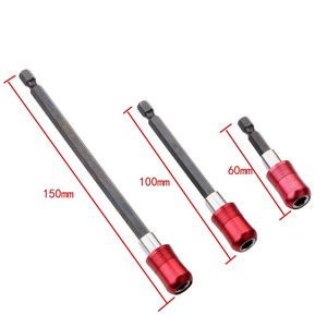 Hex Key Extension Bar 1/4 In Metric 60 100 150 Mm Red Quick Release Industrial Grade - Product Image 2