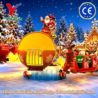 Manège de Père Noël à 16 places, attraction de parc à thème de Noël, manège LED pour enfants, attraction de fête foraine, attraction de station balnéaire, certifié CE, OEM