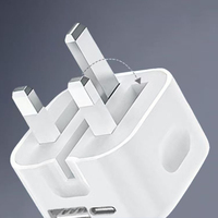 Adaptor Daya PC Lipat Ramah Lingkungan Anti Api 35W Dual Port (USB-A+Type-C) UK dengan Teknologi Pengisian Cepat QC3.0 PD GaN