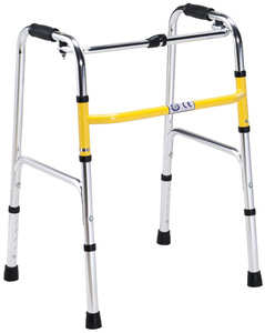 Factory Supply Lightweight Rustproof Dual-Button <b>Folding</b> Rehab <b>Walker</b> for Post-Operation Recovery - Product Image 3
