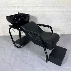 Offre Spéciale : Fauteuil de Lavage Noir Économique pour Salon de Coiffure – Lit de Shampooing avec Bac et Chaise pour Salon de Coiffure et Barbier - Product Image 3