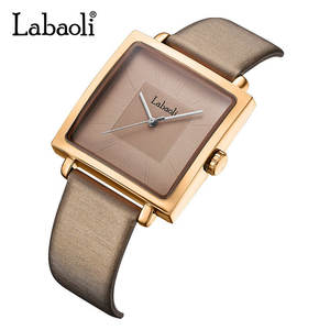 Reloj de cuarzo retro con correa de cuero cuadrada, elegante y sencillo, resistente al agua. - Product Image 1