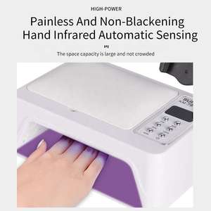 Lampada UV LED ad Alta Potenza 96W per Asciugatura Unghie e <span class=keywords><strong>Kit</strong></span> Manicure con Cuscino per Mani - Product Image 4