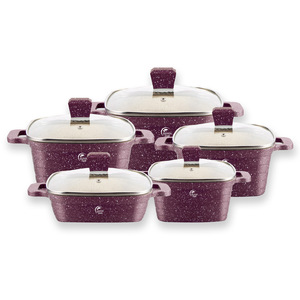 Ensemble de casseroles de cuisine en marbre moulé sous pression de 24/28/32cm, poignées en acier inoxydable, fond à induction, verre, céramique, <span class=keywords><strong>aluminium</strong></span>, granit - Product Image 6